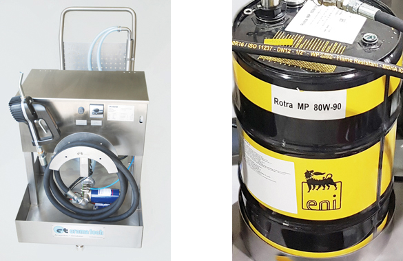 Anlage speziell für Getriebeöl 80W-90